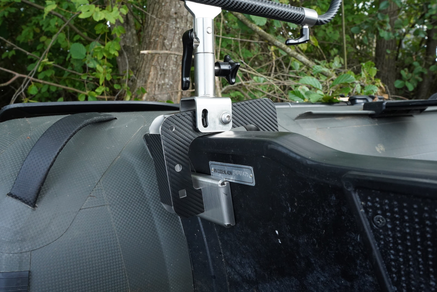 V1 Clamp Mount L Carbon-Optik Klemmhalterung Bootshalterung