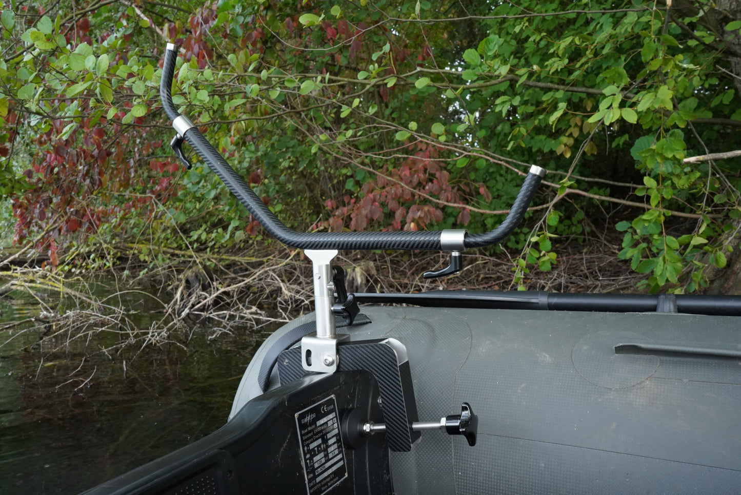 V1 Clamp Mount L Carbon-Optik Klemmhalterung Bootshalterung
