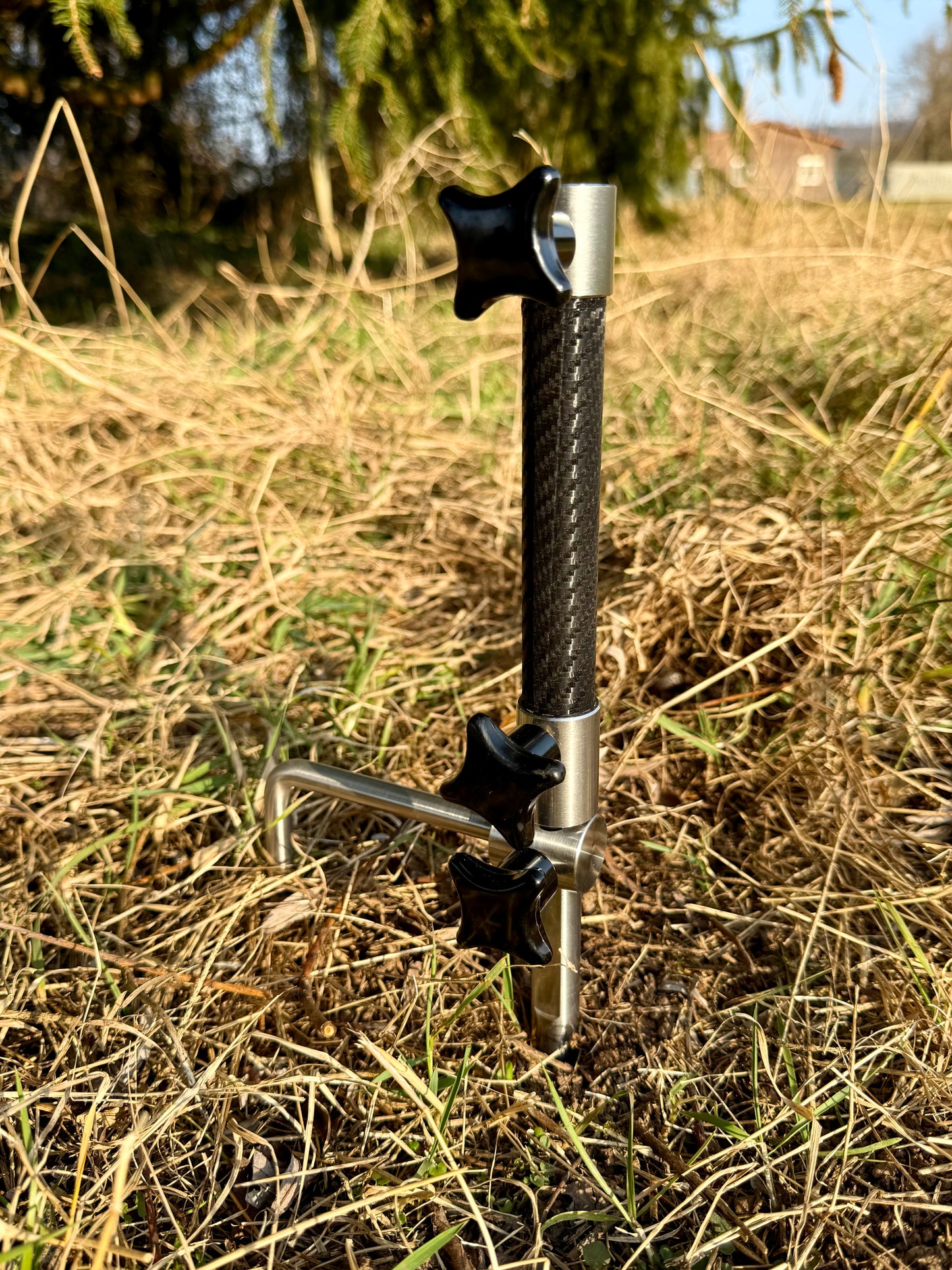 Rod Pod V1 Base Leg inkl. Base Stabilizer Spike Carbon-Optik