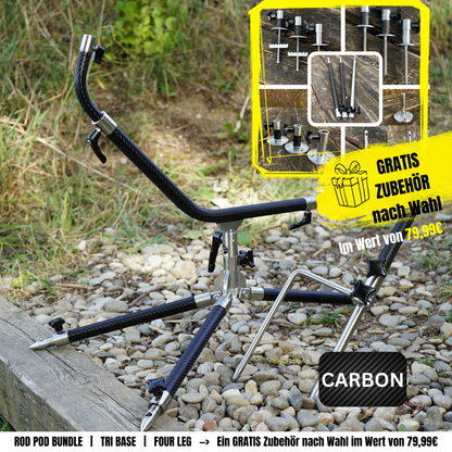ANGEBOT FREE MOUNT Carbon - V1 Rod Pod Tri-Base Bundle Standard