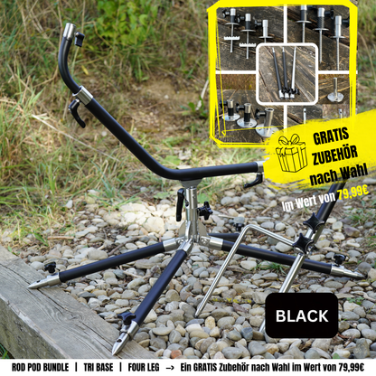 ANGEBOT FREE MOUNT Black - V1 Rod Pod Four-Leg Bundle Standard
