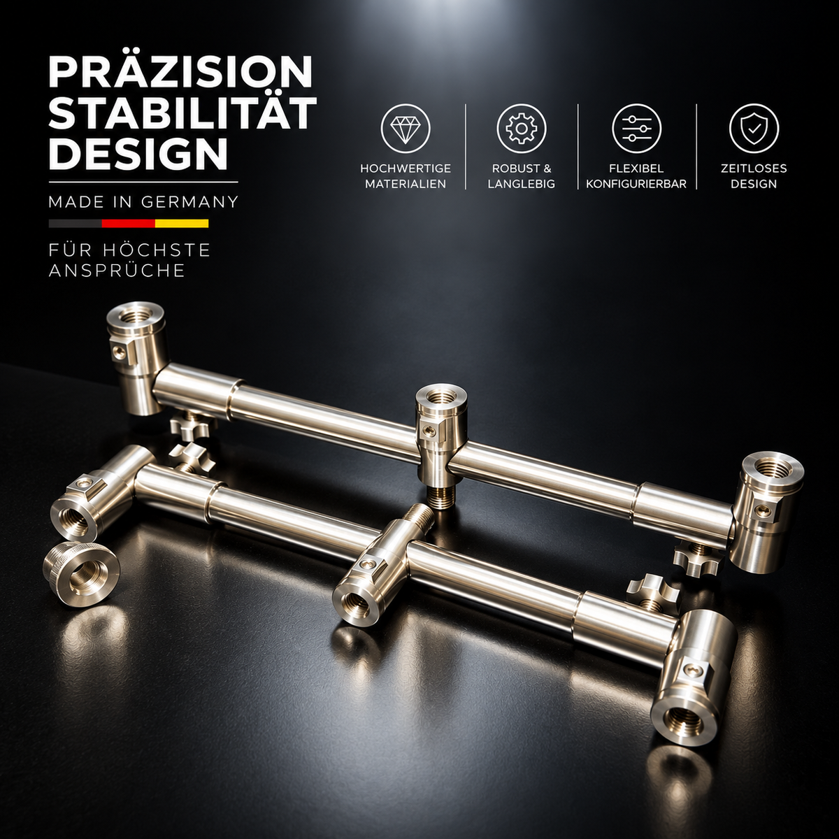 Edelstahl - V1 Adjustable 3-Rod Buzzer Bar Quick-Change Set