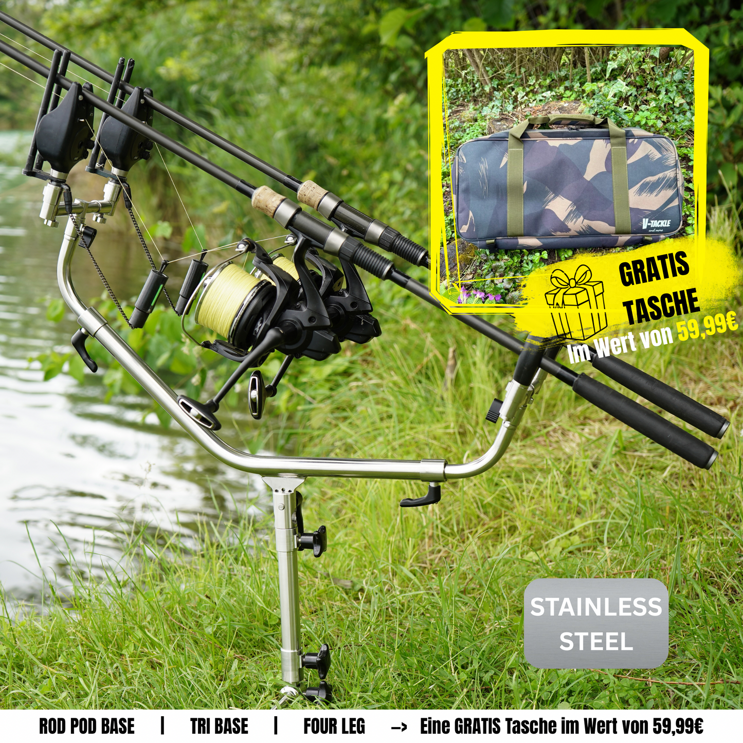 Angebot FREE BAG - Edelstahl - V1 Rod Pod Base
