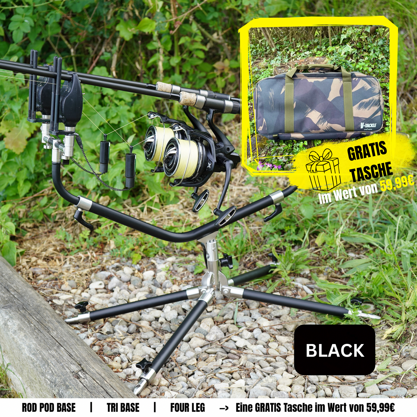 Angebot FREE BAG - Black - V1 Rod Pod Four Leg