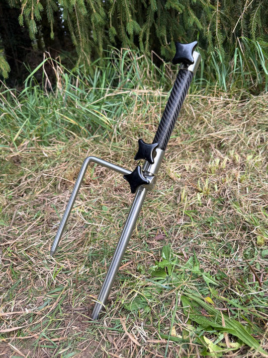 Rod Pod V1 Base Leg inkl. Base Stabilizer Spike Carbon-Optik