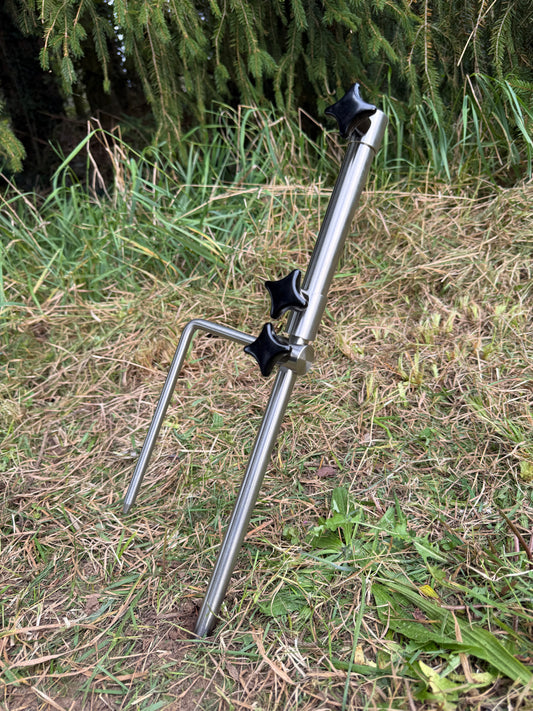 Rod Pod V1 Base Leg inkl. Base Stabilizer Spike Edelstahl