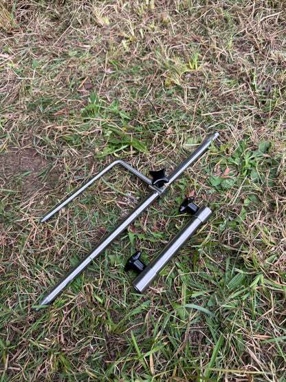 Rod Pod V1 Base Leg inkl. Base Stabilizer Spike Edelstahl