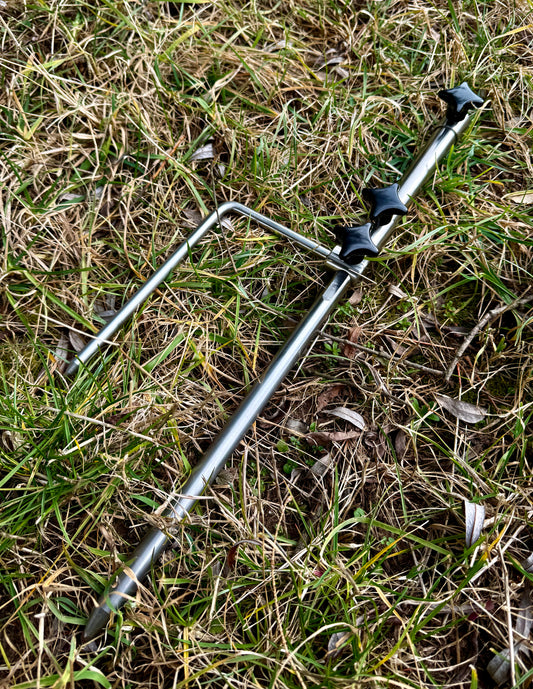 Rod Pod V1 Base Leg inkl. Base Stabilizer Spike Edelstahl