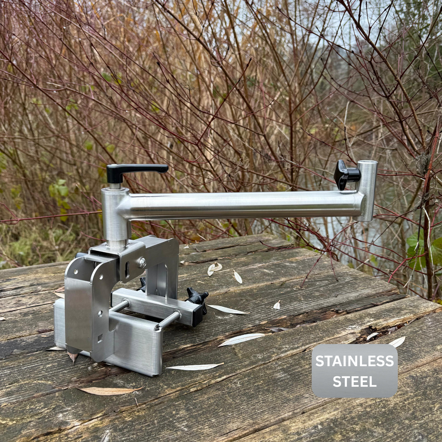 Edelstahl - V1 Clamp Mount Boom L Klemmhalterung Bootshalterung